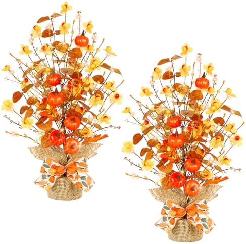 Joyhalo 2 Pack Lighted Christmas Tree Tabletop with LED Battery Operated by Joyhalo