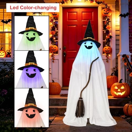Halloween Decorations Outdoor Indoor, Color Changing Light Up Ghosts - Image 2