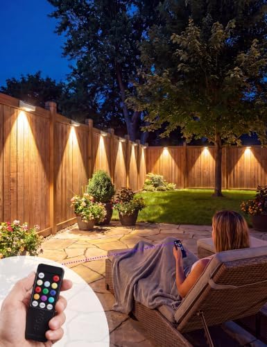 VOLISUN Solar Fence Lights with Remote Control, 8 Pack Vinyl Solar Lights - Image 6
