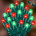 LAMPHOME 100 Count Red and Green - String Lights - 21.6FT LED Christmas Lights, Mini led Lights for Indoor Outdoor Home Holiday Party Wedding Independence Day Decoration, YHL100A/2S by ULL