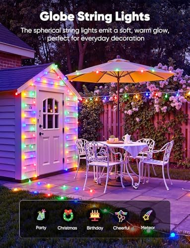 Minetom Multicolor Globe String Lights, 33 Feet 100 Led Fairy Lights - Image 4