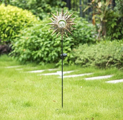 TAKE ME Sun Solar Lights Outdoor Waterproof Metal Garden Stakes for Patio Yard Walkway LawnPatio Mothers Gifts Mom Wife Grandma (Sun) - Image 6