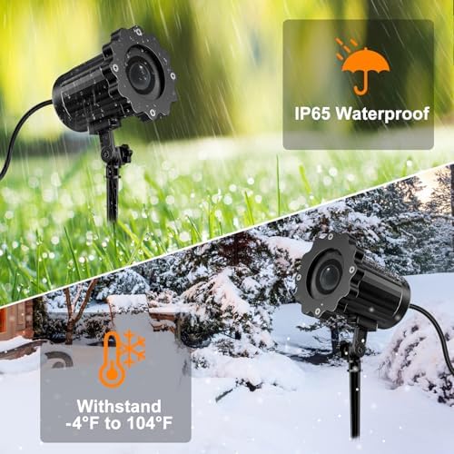 Halloween Decorations Outdoor, 3D Dynamic Red Skull Halloween Projector Lights, Waterproof Holiday Light for Window, Ground, Roof, Wall,Cemetery, Holiday Decor - Image 6