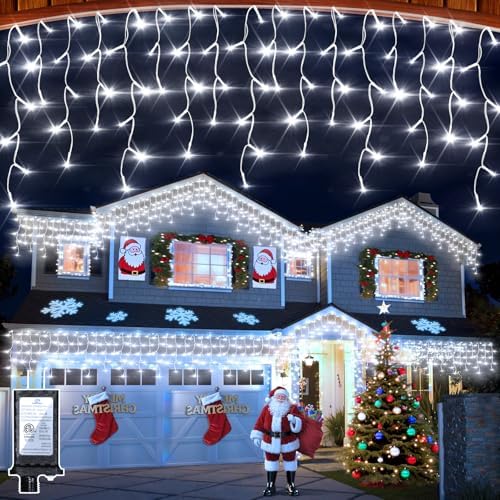 810 LED 82FT Christmas Lights Outdoor, 180Drops Icicle Lights with 12 Modes by XIKENGSHQ