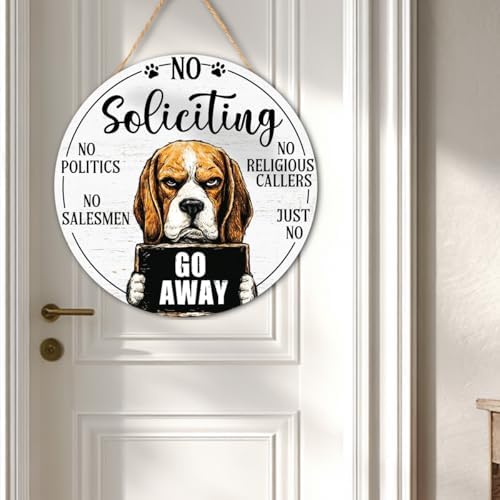 Beagle Dog Gifts No Soliciting Sign for House Front Door, Don't Knock or Ring Doorbell Sign for Dog Lover - Image 7
