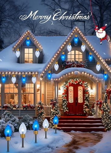 Strawberry Jumbo C9 Christmas Pathway Lights, 2Pack Total 17FT - Image 5