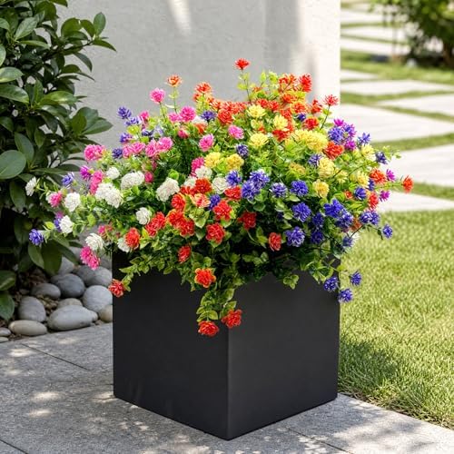 CLEANGOR 12 Pcs Artificial Flowers for Outdoors Decorations (6 Color) - Image 6