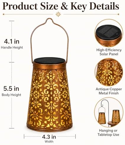 LeiDrail Butterfly Solar Lanterns, Outdoor Hanging Garden Lights, 2 Pack - Image 5
