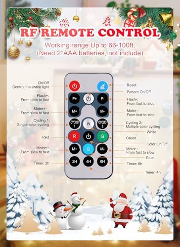 Christmas Projector Lights Outdoor 26 HD Effects (3D Ocean Wave + Patterns) Waterproof with Timer Holiday Projector Lights for Indoor Christmas Halloween Night Disco Party, RGB + Multicolor - Image 3