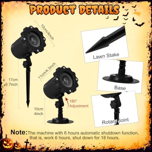 Treela Halloween Projector Light Outdoor Witches and Cauldron Decoration - Image 3