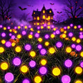 Kohlrabi Halloween Decorations Outdoor, 6 Pack 48 LED Purple and Orange Solar Firefly Lights Waterproof, Sway by Wind, Solar Wind Swaying Light for Garden Yard Patio Pathway Decoration by KohlrabiDecor