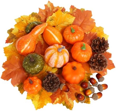 34PCS Fall Pumpkins Decor for Autumn Thanksgiving Halloween Home Decoration - Image 5