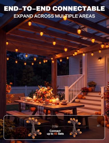 SUNSGNE Acorn String Lights for Fall Decor, 8.5FT Thanksgiving Lights - Image 4