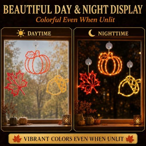 LOLStar Fall Decor Fall Lights 2026, Thanksgiving Decorations LED Lights - Image 6