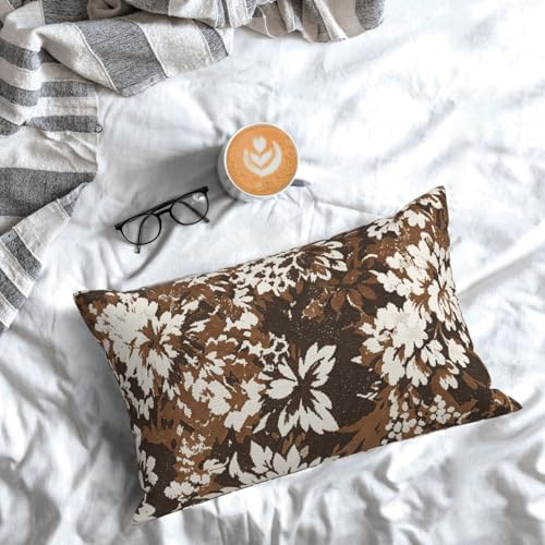 Boho Outdoor Brown Floral Vintage Pillow Covers 12x20 Set of 2 - Image 2