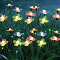 Solar Flower Lights Outdoor Waterproof 4 Pack of 6 LEDs Garden Solar Firefly Lights Decorative for Garden, Yard, Backyard by AureateHorizon
