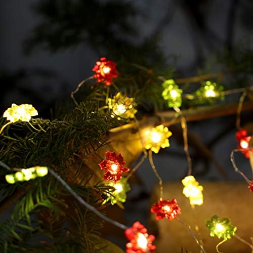 MIYA LIFE Maple Leaf String Lights 10FT 40LEDs Fall Fairy Lights with Leaves Battery Operated Halloween Lights for Thanksgiving Decorations Ideal Leaf Lights for Bedroom - Image 4