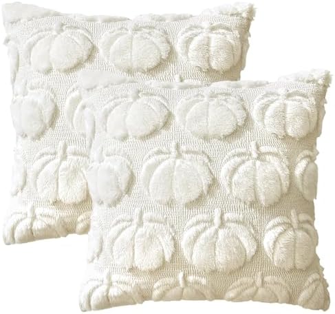MIULEE Fall Pillow Covers Pumpkin Fall Decor 24x24 Cream White - Image 6