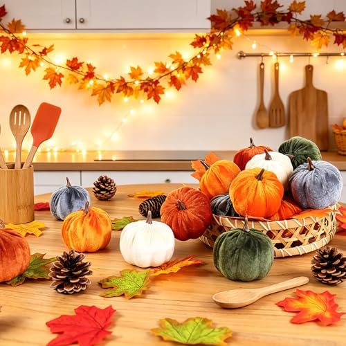 Super Holiday 15PCS Fall Pumpkins for Indoor Autume Thanksgiving Home Decor - Image 3