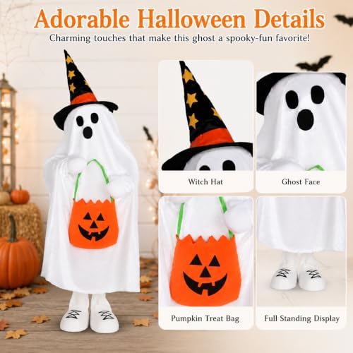 Halloween Decorations Outdoor Light Up Ghost Porch Decor 38 Inch,1Pack - Image 6