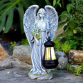 VChymm Solar Angel Outdoor Garden Decor Statues – 13.2 inches Solar Outdoor Sculptures for Outside Yard Art Patio Balcony Front Lawn Ornaments Gifts for Mom Grandma Women by VChymm