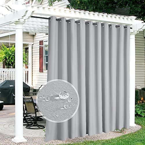RYB HOME Extra Wide Outdoor Curtains for Patio Waterproof Privacy by RYBHOME