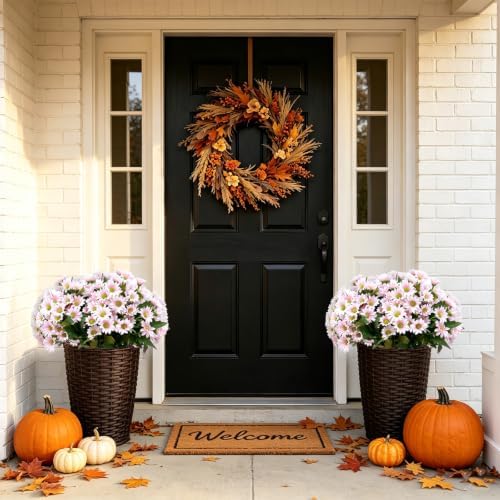 8 Bundles Artificial Daisy Flowers for Outdoors, UV Resistant Faux Daisy Mums for Outdoor Planters, Front Porch, Patio, Yard, Garden, Window Box Spring Summer Fall Decor, Pink - Image 5