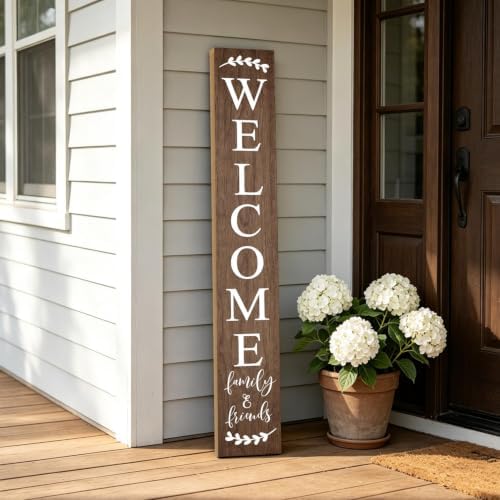 Farmhouse Welcome Sign for Front Door Standing 47" by Unknown