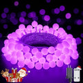 JMEXSUSS Connectable 100 LED Globe Purple Halloween Lights Indoor 8 Modes by JMEXSUSS
