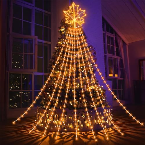 Huquary Fall Leaves Waterfall String Lights Led, 2 ft - Image 3