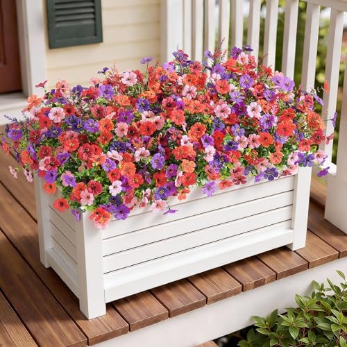 SHareconn 24 Bundles Artificial Flowers for Outdoors UV Resistant Decor - Image 4