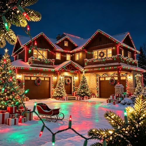 Red&Green Christmas String Lights, 100 Count Incandescent Mini Lights - Image 4