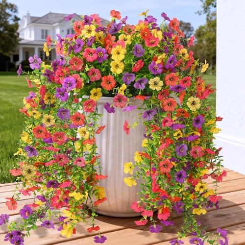 Hommyea Artificial Fake Fall Flowers Plants for Outdoors Mums Home Decor by HommyeaArtificialFlowers