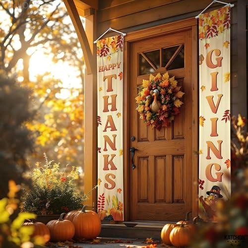 KatchOn Happy Thanksgiving Banner Outdoor - Xtralarge 72x12 Inch - Image 4