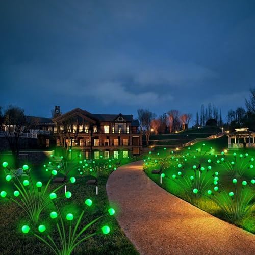 Solar St Patricks Day Lights Outdoor, 6 Pack 48 LED Solar Green Firefly Lights Waterproof, Sway by Wind, Swaying Light for Yard Patio Backyard Garden Planter Flower Bed Pathway Outdoor Decoration - Image 6