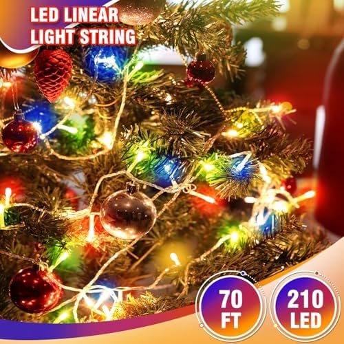 Outside LEDs Warm White LED String Lights – 70FT Transparent Wire, Waterproof & Connectable Christmas Tree Lights for Indoor Outdoor Holiday Décor - Image 4