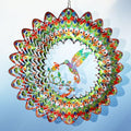 Aoedelyart Hummingbird Wind Spinner for Yard and Garden,12in 3D Wind Spinner Hummingbird Gift for Women/Mother/Father/Men,Hanging Bird Wind Catchers Kinetic Yard Art Ornaments Outdoor Wind Sculptures by Aoedelyart
