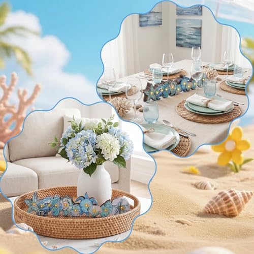 Yousoontic Summer Ocean Table Decorations with LED Lights, 3D Coastal Wooden Centerpieces for Tables, Nautical Starfish Turtles Beach Table Decor for Home Mantel Desk, Summer Party Decorations - Image 6
