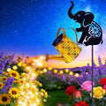 Solar Watering Can Lights, Elephant Hanging Lantern Solar Lights Outdoor, Birthday Gifts for Mom Women Mother's Day, Waterproof Garden Decor Outside Patio Yard Pathway Backyard by yulloyello