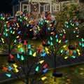Christmas Outside Decorations Solar Pathway Lights-2PACK 40LED Multicolor C6 Strawberry Lights Xmas Decor,Outdoor Solar Christmas Lights for Garden Yard Path Party Decor by X-GiftKey