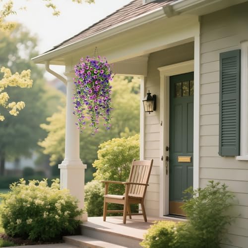 Homsunny Artificial Hanging Flowers for Spring Home Outdoor Decor - Image 5