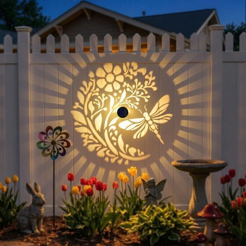 Gardsee Solar Fence Lights 6 Pack Solar Deck Lights Waterproof LED Solar Powered Step Light Wall Lights Outdoor Decorations Warm Yellow Light Decorative Lighting for Garden (Black 5) - Image 2