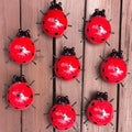 Cruis Cuka Metal Garden Decor for Outside Cute Ladybugs Yard Art Lawn Ornaments Wall Sculptures & Statues Outdoor Fence Decorations for Patio - Set of 8 by CruisCuka