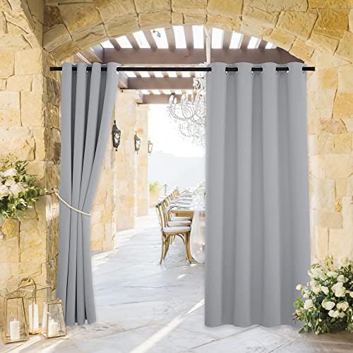 RYB HOME Outdoor Curtains for Patio Deck,Waterproof & Block Sunlight by RYBHOME