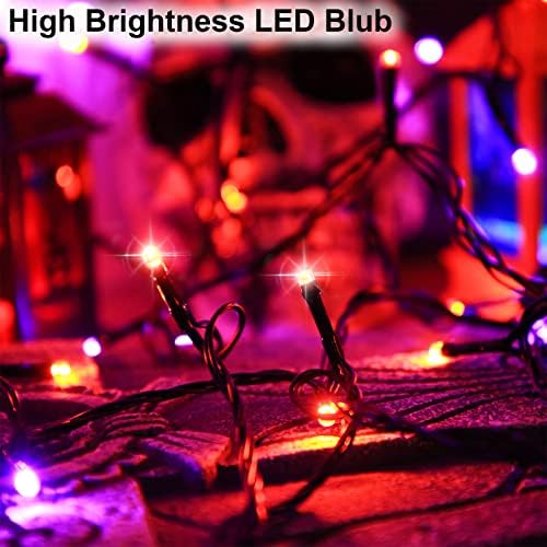 Solar Halloween String Lights, Orange Purple 200Led, Outdoor - Image 5