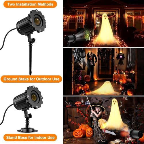 Halloween Projector Lights Outdoor, Ghost Halloween Projector for Yard - Image 2