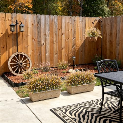 12 Pcs Fake Fall Plants Artificial Monkey Grass for Outdoors Porch Decor - Image 4