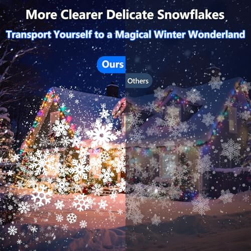 2025 Upgraded Double Head Christmas Snowflake Projector Lights Outdoor, Timing Mode, IP65 Waterproof, 360°Roating LED Christmas Lights, for Xmas Holiday Party Christmas Decoration, Indoor, Houses - Image 6