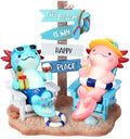Wonderjune Beach House Decor Resin Sign Figurine for Mantle,Axolotl by Wonderjune