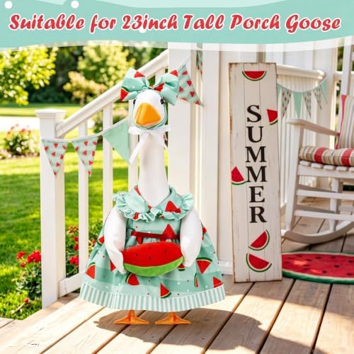 23 In Summer Porch Goose Outfit with Waterlemon for Lawn Decor - Image 5